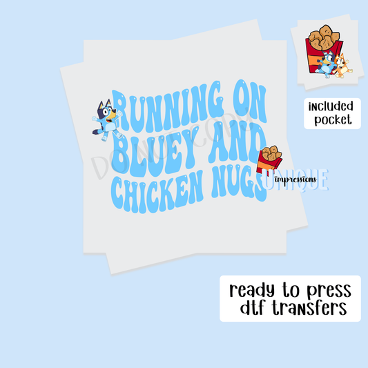 RUNNING ON BLUEY AND CHICKEN NUGGETS + POCKET