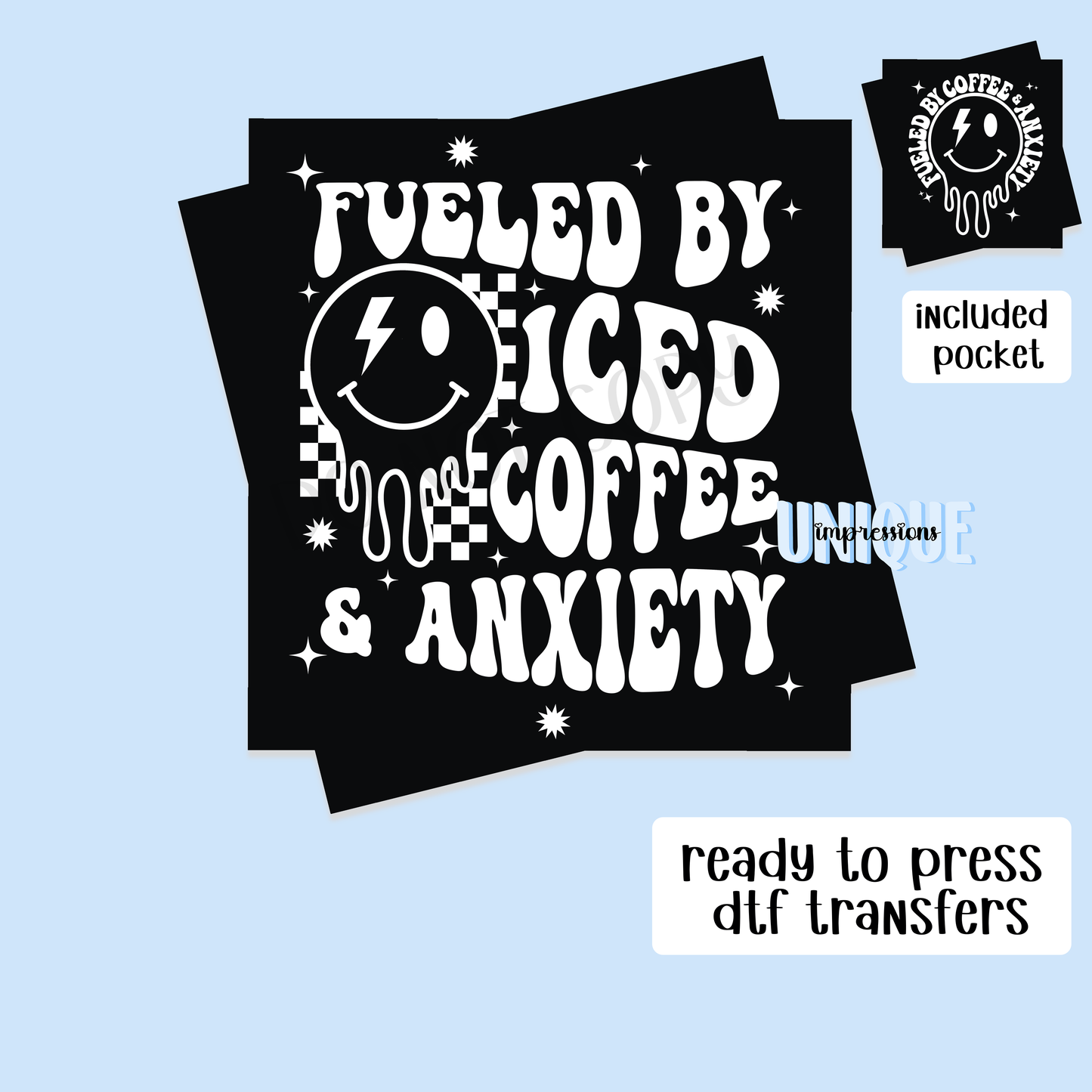 FUELED BY ICED COFFEE & ANXIETY + POCKET