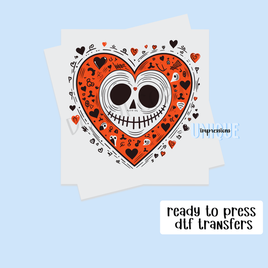 ORANGE SKELETON HEART