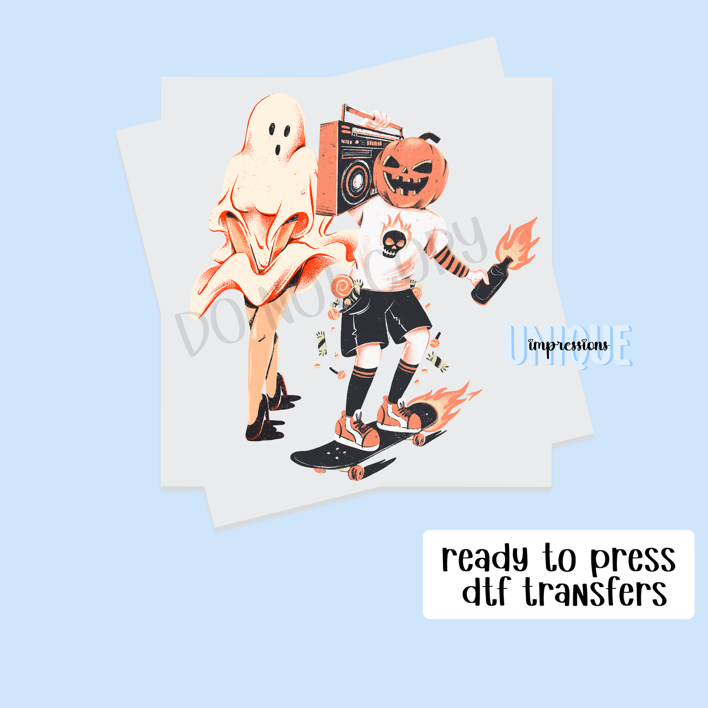 GHOST GIRL & PUMPKIN SKATER