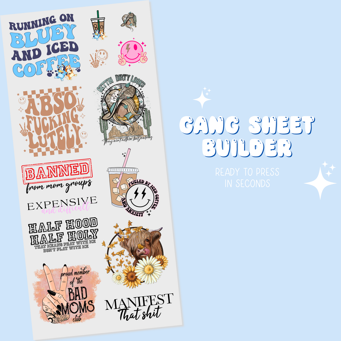 DTF CUSTOM GANG SHEET BUILDER